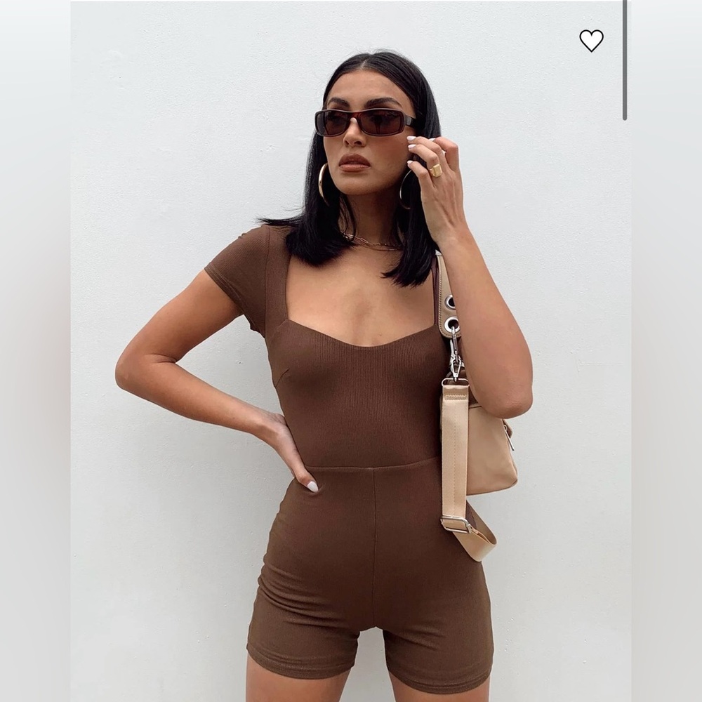 Princess Polly Brown Romper